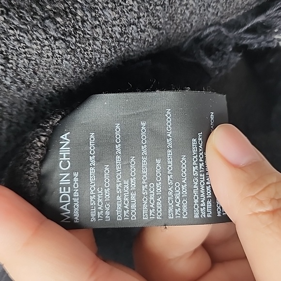 Club Monaco Tweed Fringe Open Collar Long Vest Jacket - Picture 6 of 7